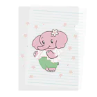 そぼろのぱおみん春コーデ　桜餅 Clear File Folder