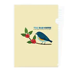 Teal Blue CoffeeのTeal Blue Bird Clear File Folder