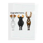 mayon's animal shopのUpgraded horns. つのパン Clear File Folder