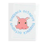 LalaHangeulのFlapjack Octopus(メンダコ) 英語バージョン Clear File Folder