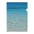 はれうさぎの沖縄座間味の海【波B-1】慶良間ブルー｜ZAMAMIの文字なし Clear File Folder