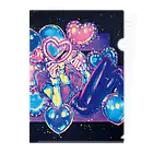 ヒビュウのネオンサインのラブ君 Clear File Folder