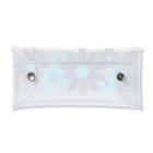kazeou（風王）のレトロ風花(8枚)青・水色縦 Clear Multipurpose Case