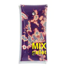 Mix pallet りょうのタイダイ染めプリント　紫 クリアマルチケース