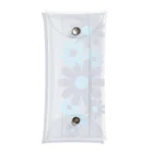 kazeou（風王）のレトロ風花(8枚)青・水色縦 Clear Multipurpose Case