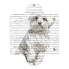 【CPPAS】Custom Pet Portrait Art Studioの マルチーズドッグ - レンガブロック背景 Clear Multipurpose Case