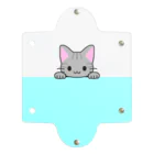 かわいいもののおみせ　いそぎんちゃくのひょっこりサバトラ猫　水色 Clear Multipurpose Case