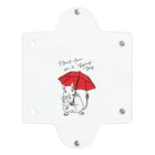 kanako-mikanのHave fun on a Rainy day (Red Umbrella) Clear Multipurpose Case