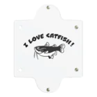 猫と魚とのI LOVE CATFISH＿BL クリアマルチケース