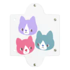 保護猫もいねこのどデカくれよん猫 123 Clear Multipurpose Case