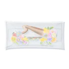 ハープのお部屋のお花いっぱいハープ Clear Multipurpose Case