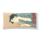 寿めでたや(ukiyoe)の浮世絵：喜多川歌麿_婦女人相十品・煙草の煙を吹く女 クリアマルチケース