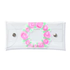 Saki YのFlower Wreath Clear Multipurpose Case