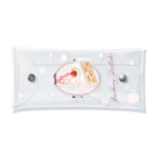 ERIMO–WORKSのSweets Lingerie clear multi case "Strawberry short cake"  투명 동전 지갑