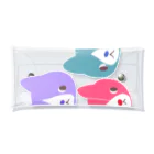 保護猫もいねこのどデカくれよん猫 123 Clear Multipurpose Case