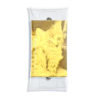 金色猫のキラキラネコ クリアマルチケース