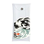 MakotOの猫と鯉（水墨画風） クリアマルチケース