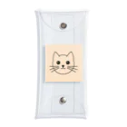 Cats-loveのシンプルモダンな猫フェイスイラスト Clear Multipurpose Case