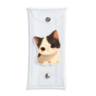 Cute Animalsのモノクロ猫 Clear Multipurpose Case