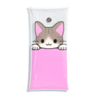 かわいいもののおみせ　いそぎんちゃくのひょっこりキジ白猫　ピンク Clear Multipurpose Case