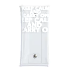 タカスケのKEEP CALM AND CARRY ON_3 Clear Multipurpose Case