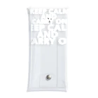 タカスケのKEEP CALM AND CARRY ON_4 Clear Multipurpose Case