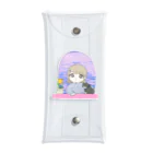 本調子の102号室(春) 女の子とねことチューリップ Clear Multipurpose Case