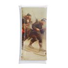 世界の絵画アートグッズのKnud Bergslien《Skiing Birchlegs 王子と山を渡る》 クリアマルチケース