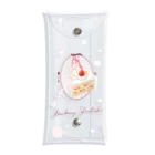 ERIMO–WORKSのSweets Lingerie clear multi case "Strawberry short cake"  Clear Multipurpose Case