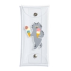 SUIMINグッズのお店のアイスクリームを慎重に運ぶねこ Clear Multipurpose Case