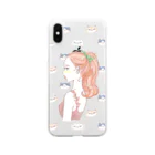 ヤマ ひかりの猫に想いを馳せるガール Clear Smartphone Case