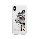 MUSEUM LAB SHOP MITのSnow leopard＊ユキヒョウ　スマホクリアケース Clear Smartphone Case