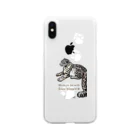 MUSEUM LAB SHOP MITのSnow leopard＊ユキヒョウ　あしあとスマホケース クリアスマホケース