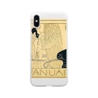 Art Baseのグスタフ・クリムト / 1901 /Januar / Gustav Klimt Clear Smartphone Case