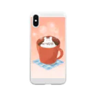 みょーのくましゅまろのホットチョコレート Clear Smartphone Case