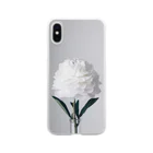 _unknownのWhite Peony_2 Clear Smartphone Case