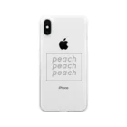 peeeeeachの囲われたpeach クリアスマホケース