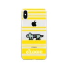 e↑LOGICのDOG クリアスマホケースYELLOW Clear Smartphone Case