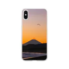 TANUKIの富士の夕暮れ Clear Smartphone Case