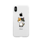 chi-bitのネコのイロとガラ・三毛猫 Clear Smartphone Case