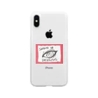 LUNARHOLIC STOREの偽諺～参～「百聞は一見に如く」(赤縁) Clear Smartphone Case