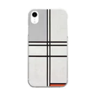 SONOTENI-ARTの028-002　モンドリアン　『コンポジション(No.1)』　クリア　スマホケース　iPhone XR専用デザイン　CC3 Clear Smartphone Case
