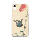 SONOTENI-ARTの024-002　歌川広重　『ポピーとスズメ』　クリア　スマホケース　iPhone XR専用デザイン　CC3 Clear Smartphone Case