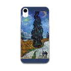 SONOTENI-ARTの005-003　ゴッホ　『糸杉と星の見える道』　クリア　スマホケース　iPhone XR専用デザイン　CC3 Clear Smartphone Case