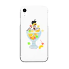 文鳥中心のみつ豆桜文鳥 Clear Smartphone Case