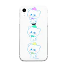 おやまくまオフィシャルWEBSHOP:SUZURI店のカラフルおやまくま3びき Clear Smartphone Case