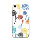 emiko_tokyoのDahlias Clear Smartphone Case