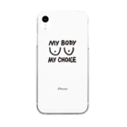 Femme.AのMy body My choice クリアスマホケース