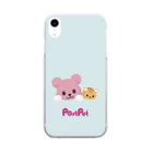 PostPet Official Shopのモモとジンパチの休日 Clear Smartphone Case