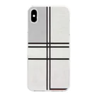 SONOTENI-ARTの028-002　モンドリアン　『コンポジション(No.1)』　クリア　スマホケース　iPhone XSMax専用デザイン　CC7 Clear Smartphone Case